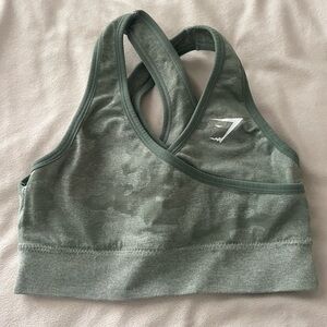 Gym Shark green camo sports bra